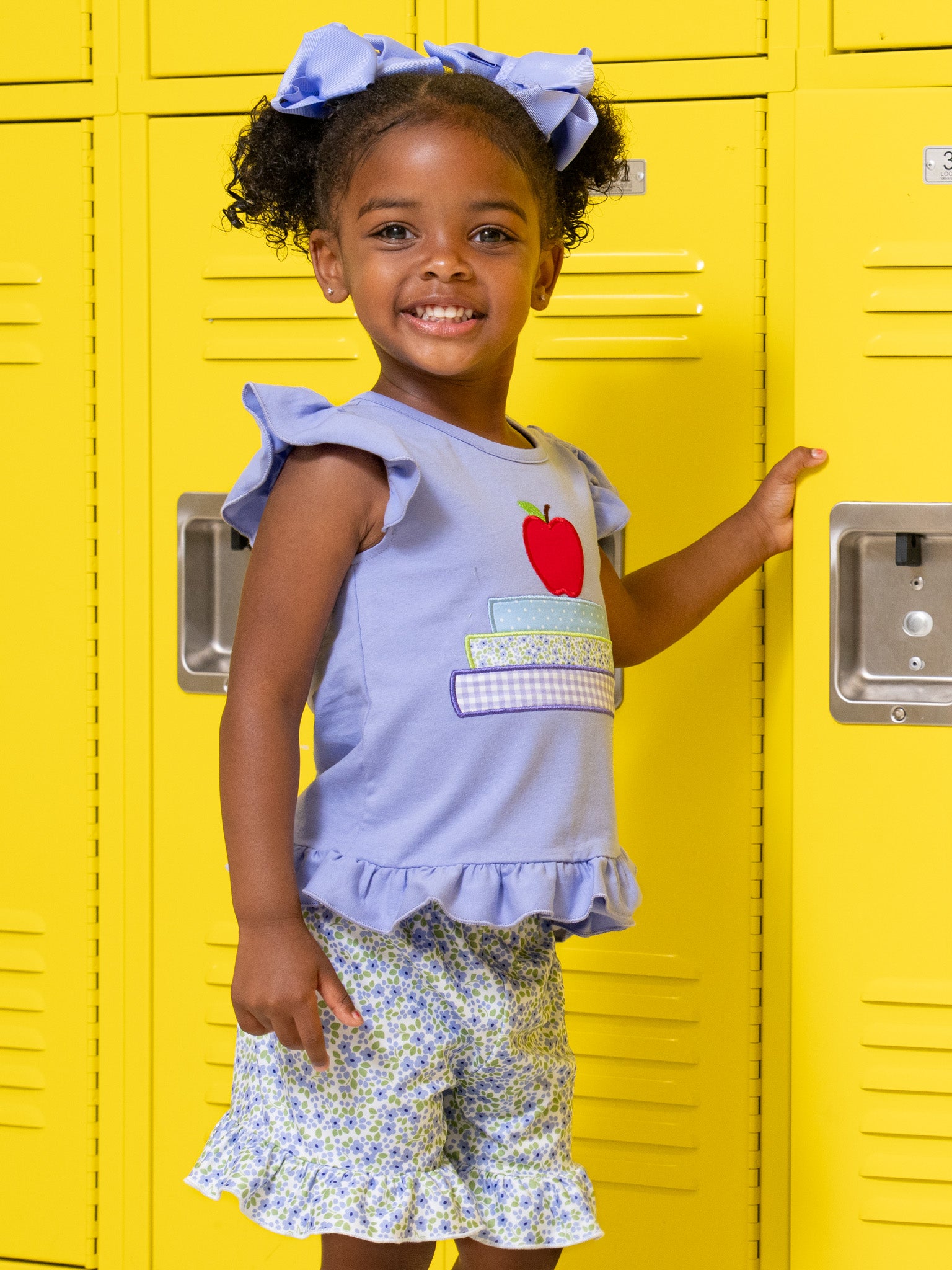 Apple Blossom Embroidered Ruffle Outfit - Marie Nicole Clothing