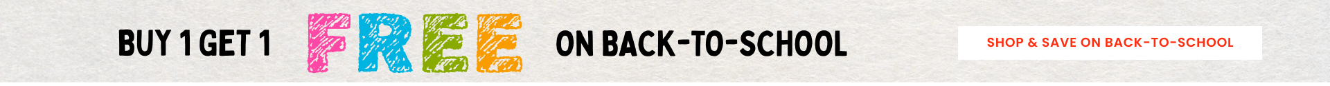 buy one get one free on back to school