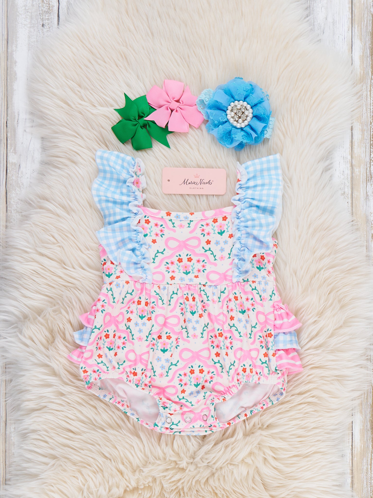 Garden Twirl Bubble Romper - Marie Nicole Clothing