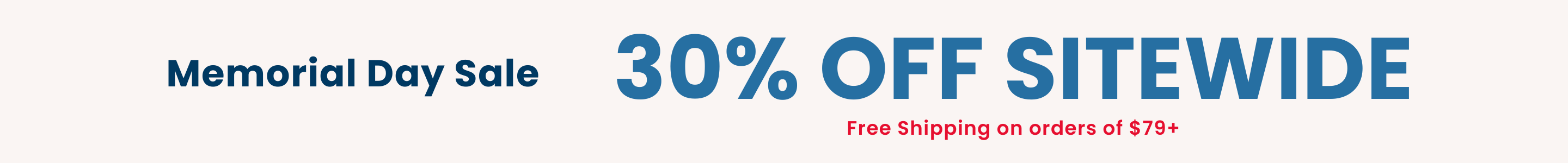 memorial day sale 30% off sitewide