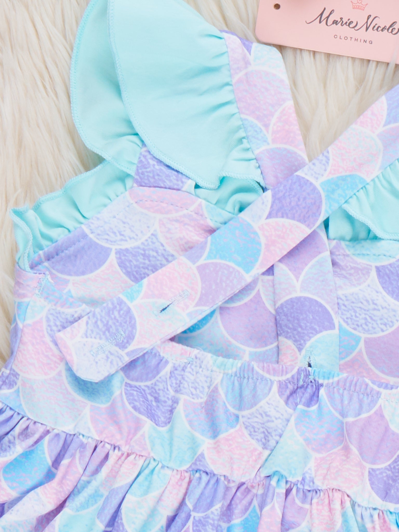 Mermaid Dreams Ruffle Dress - Marie Nicole Clothing