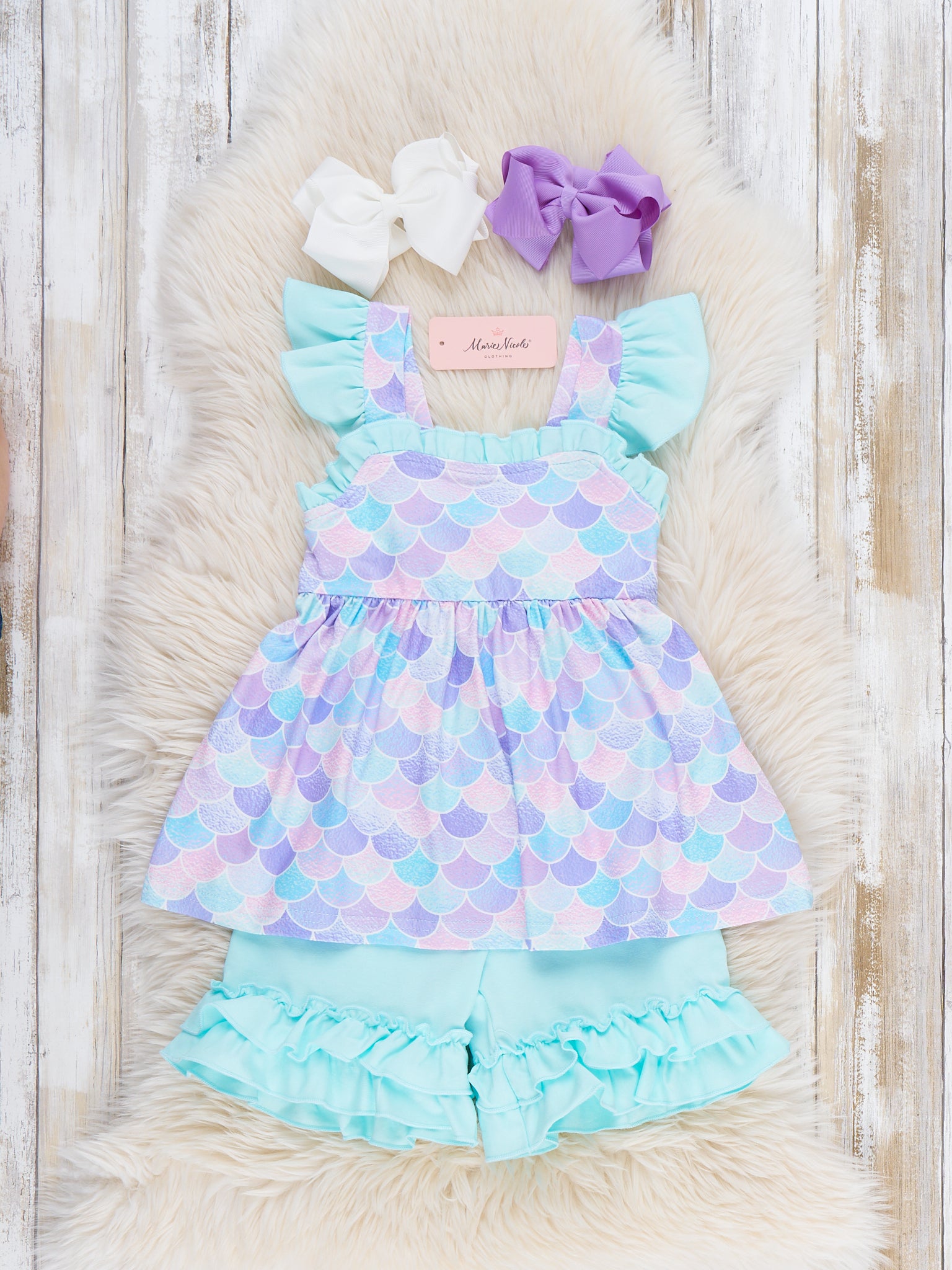 Mermaid Dreams Ruffle Outfit - Marie Nicole Clothing
