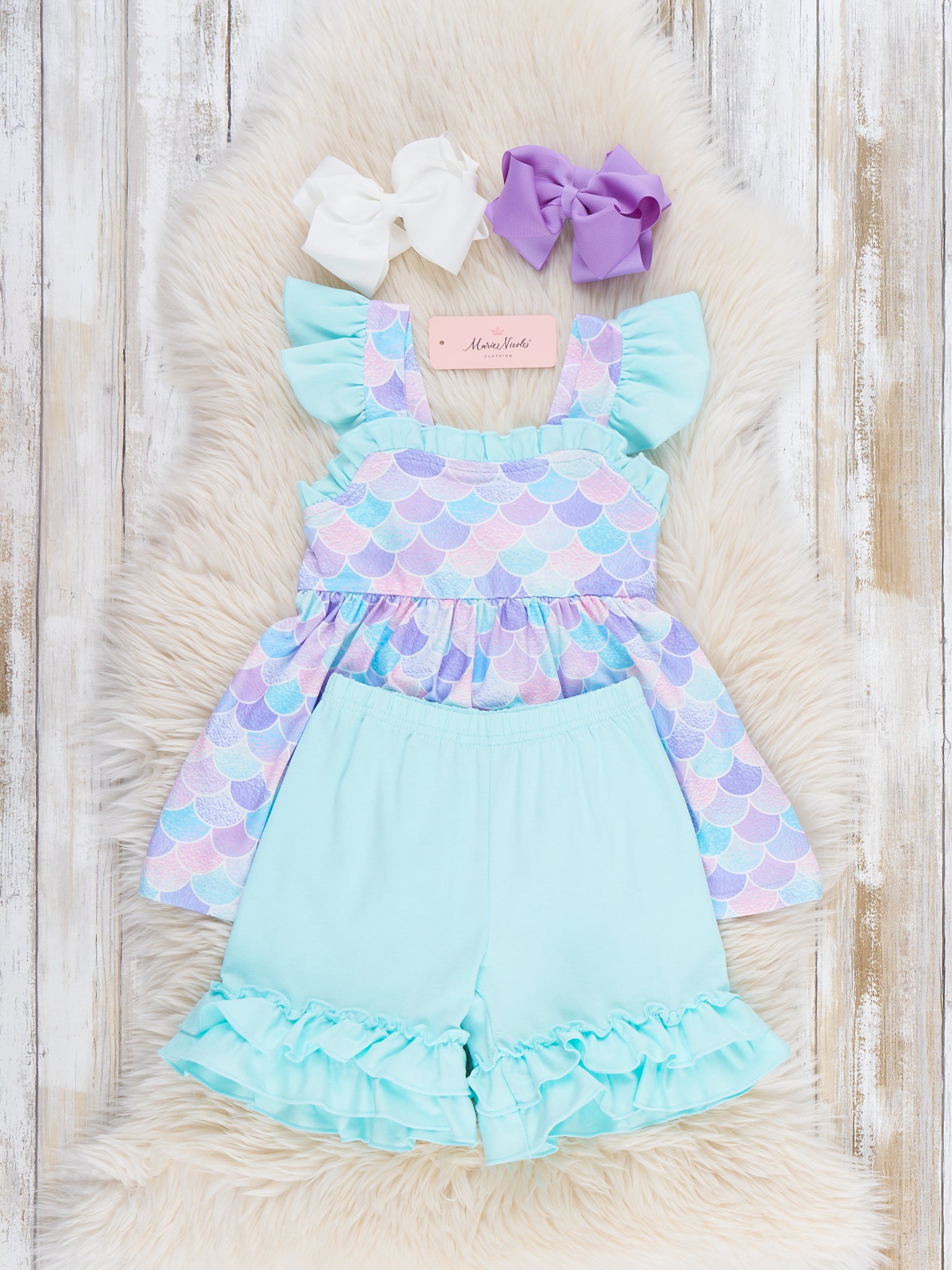 Mermaid Dreams Ruffle Outfit - Marie Nicole Clothing