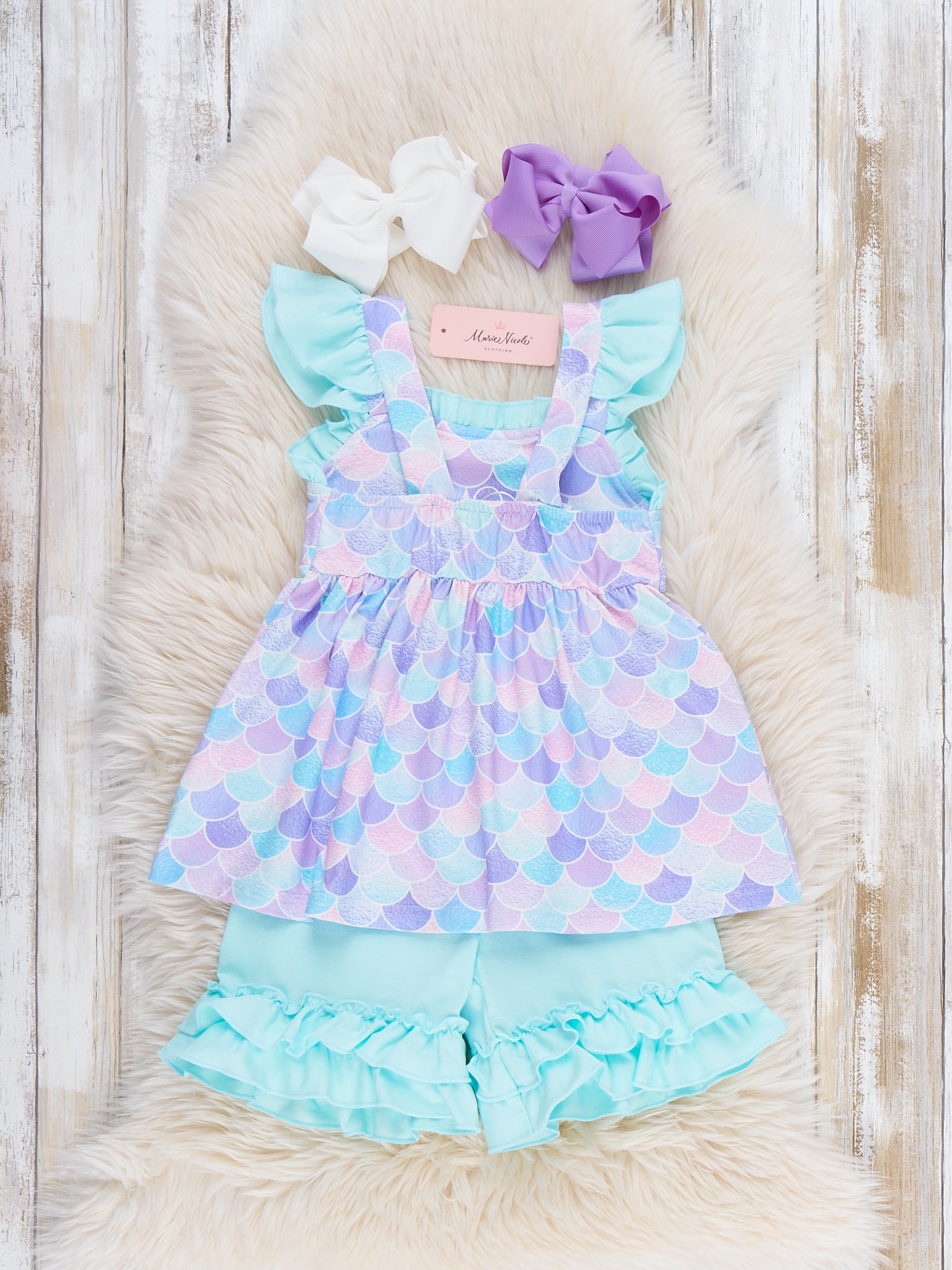 Mermaid Dreams Ruffle Outfit - Marie Nicole Clothing
