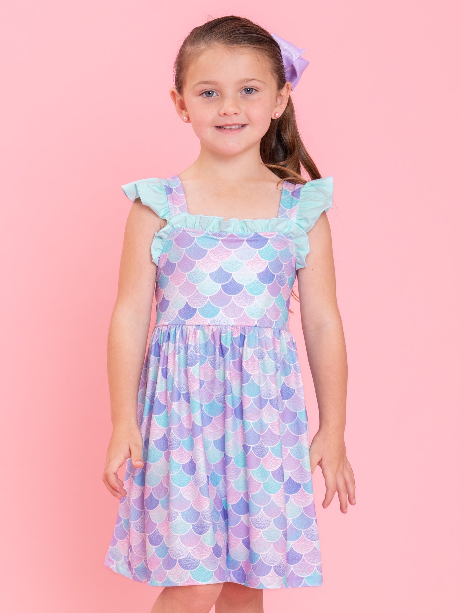 Mermaid Dreams Ruffle Dress - Marie Nicole Clothing
