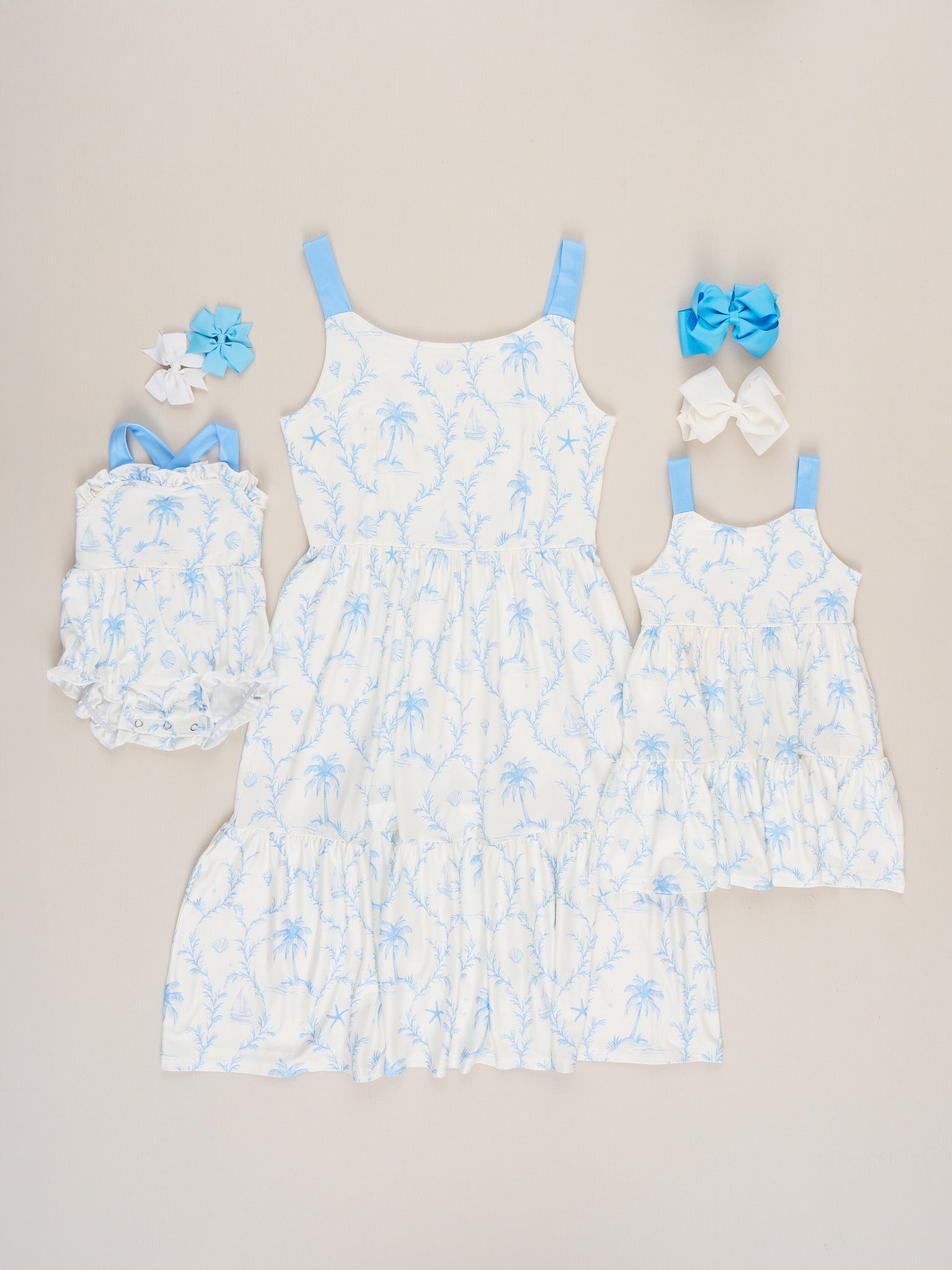 Mom & Me Island Breeze Palm Dress - Marie Nicole Clothing
