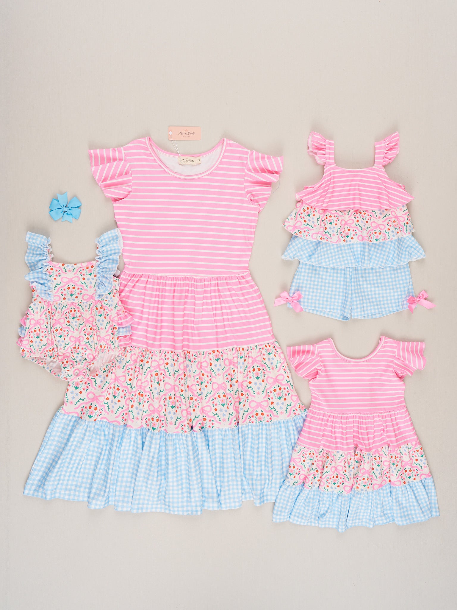 Mom & Me Garden Twirl Tiered Dress - Marie Nicole Clothing