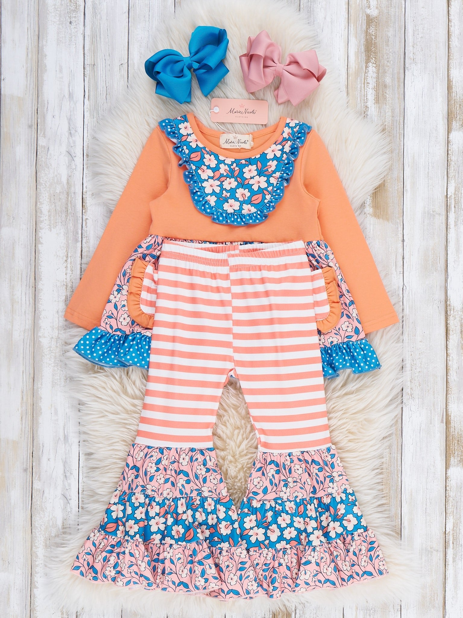Harvest Patch Pocket Flara Bells Outfit - Marie Nicole Clothing