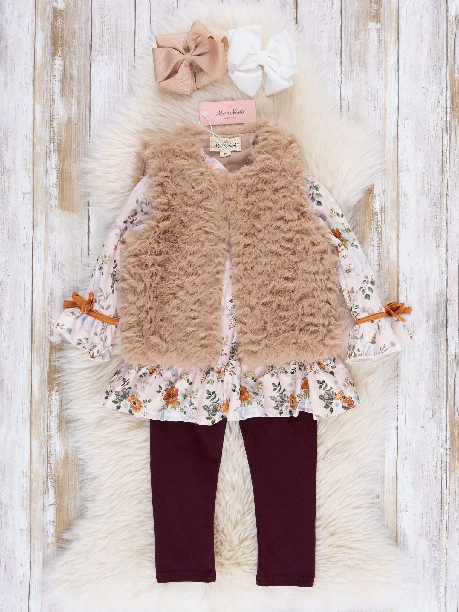 Butterscotch Wildflowers & Pumpkins 3 Piece Set - Marie Nicole Clothing
