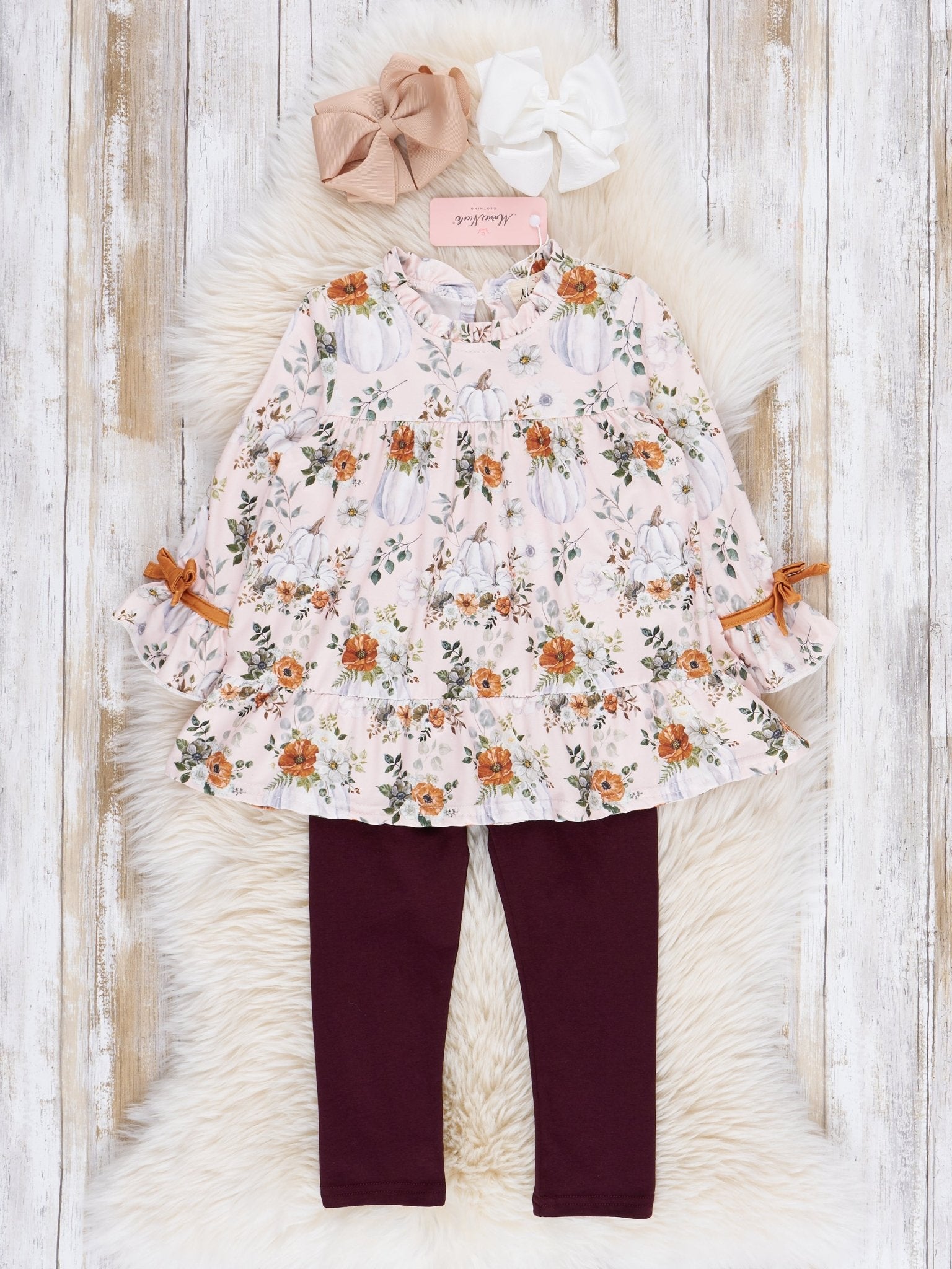 Butterscotch Wildflowers & Pumpkins 3 Piece Set - Marie Nicole Clothing