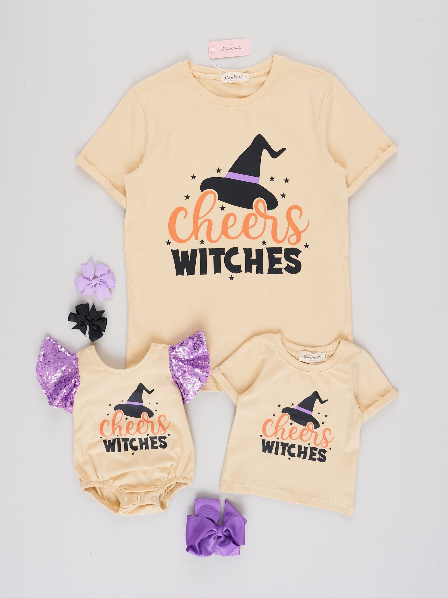 Mom & Me "Cheers Witches" Top & Romper - Marie Nicole Clothing