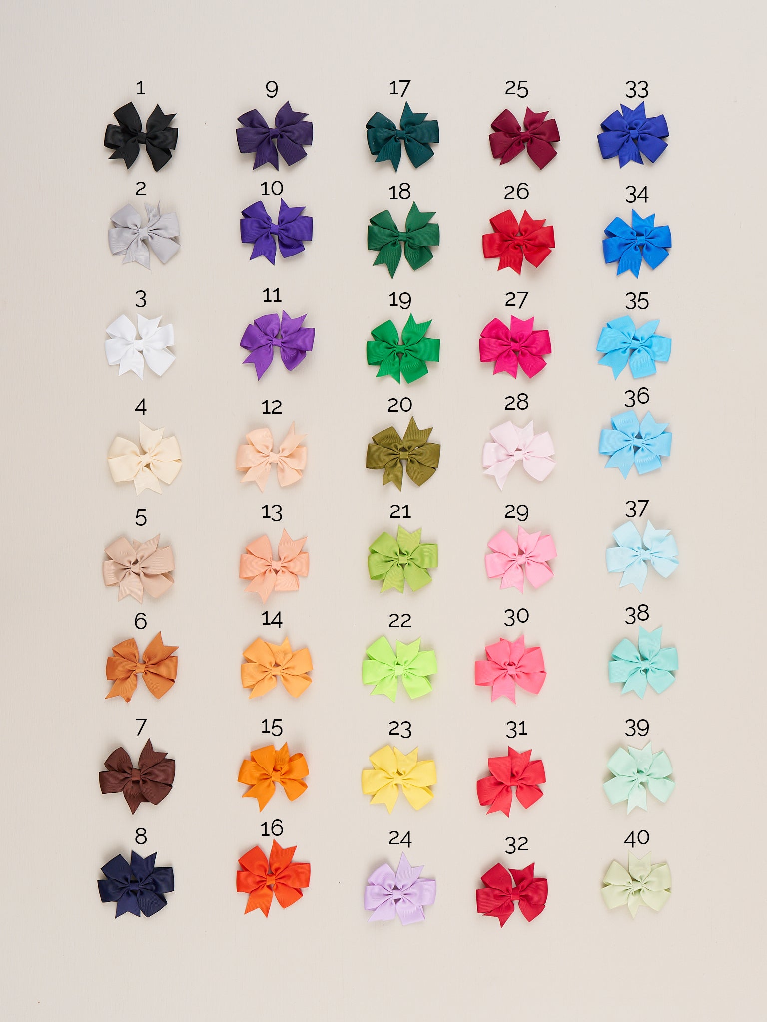 Ribbon Bow 3 Inch - 40 Piece Bundle - Marie Nicole Clothing