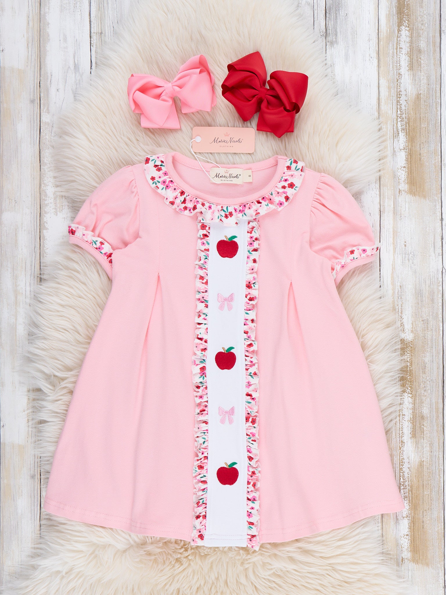 pink apple dresses Mom & Me