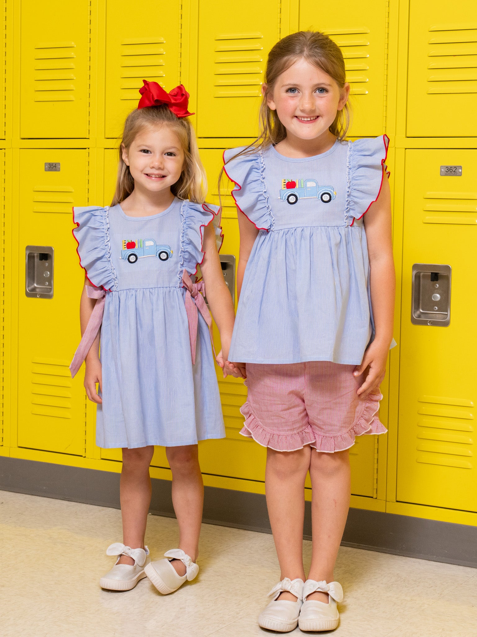 School Road Trip Embroidered 100% Cotton Outfit - Marie Nicole Clothing