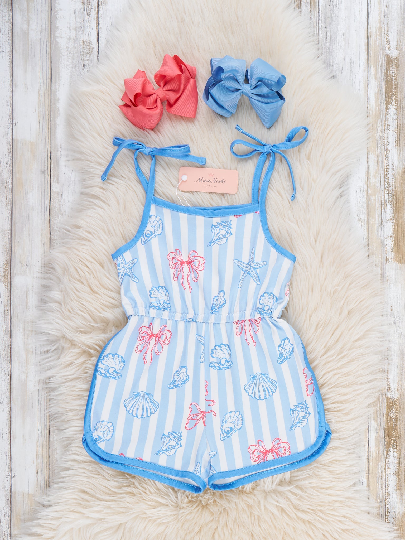 Seashell Ribbon Daydream Jumpsuit - Marie Nicole Clothing
