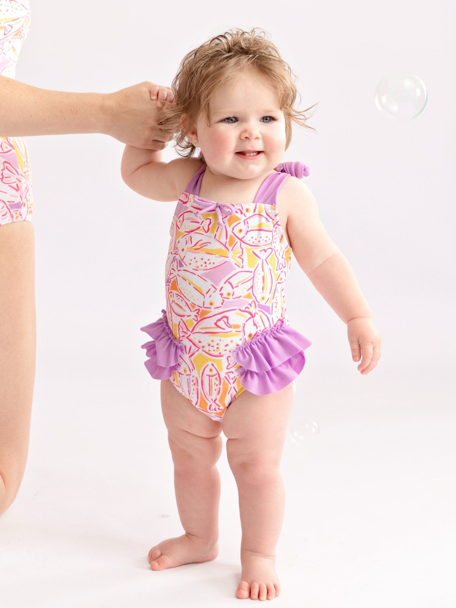Splish Splash Fish Ruffle Swimsuit - Marie Nicole Clothing