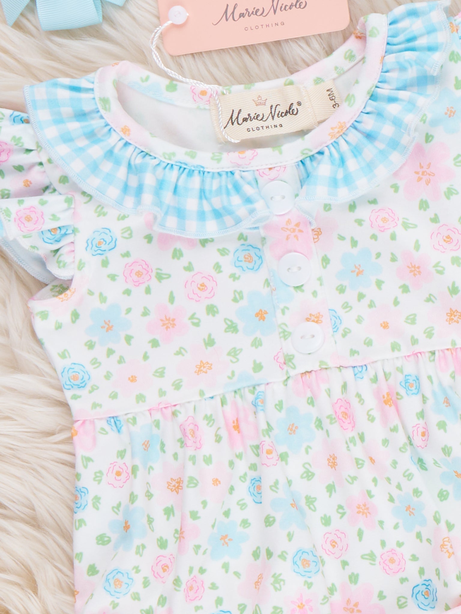 Spring Bloom Ruffle Bubble Romper - Marie Nicole Clothing