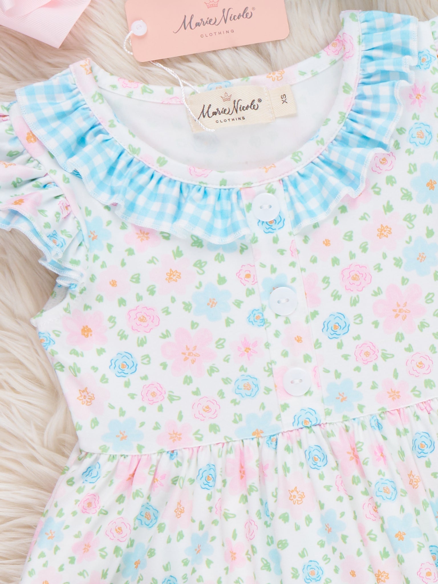 Spring Bloom Ruffle Dress - Marie Nicole Clothing