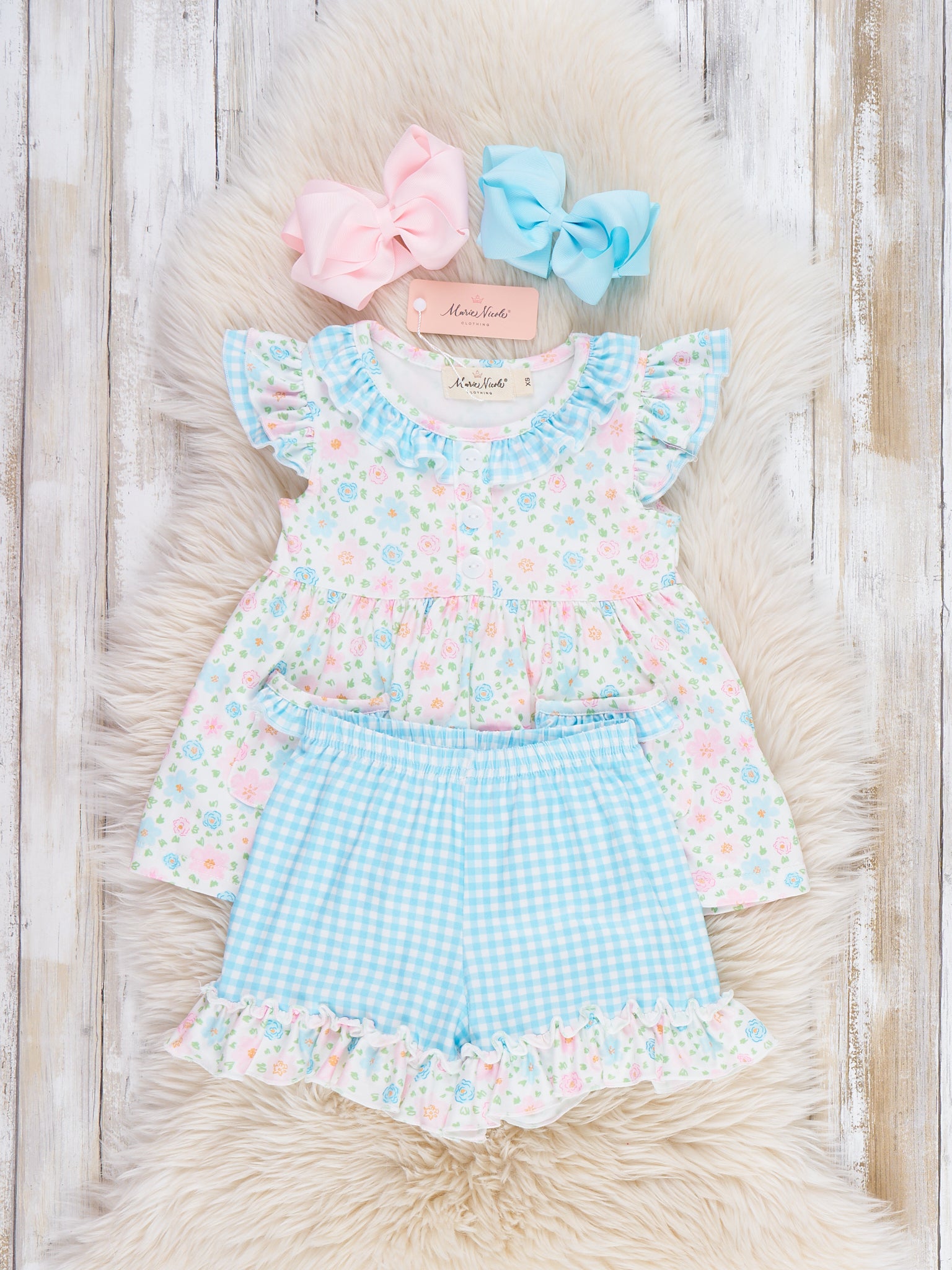 Spring Bloom Ruffle Outfit - Marie Nicole Clothing