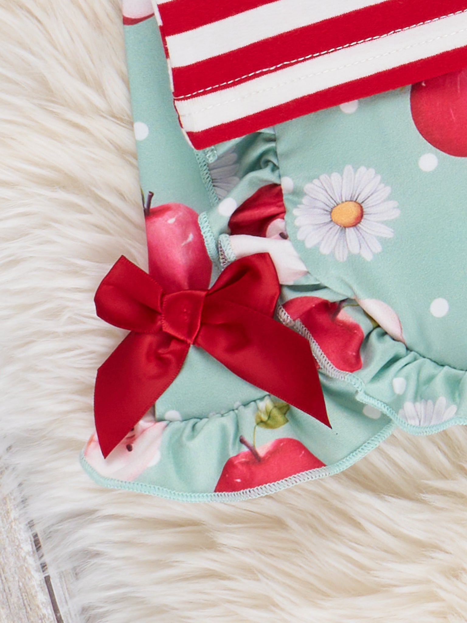 Striped Apple Bites Flutter Outfit - Marie Nicole Clothing