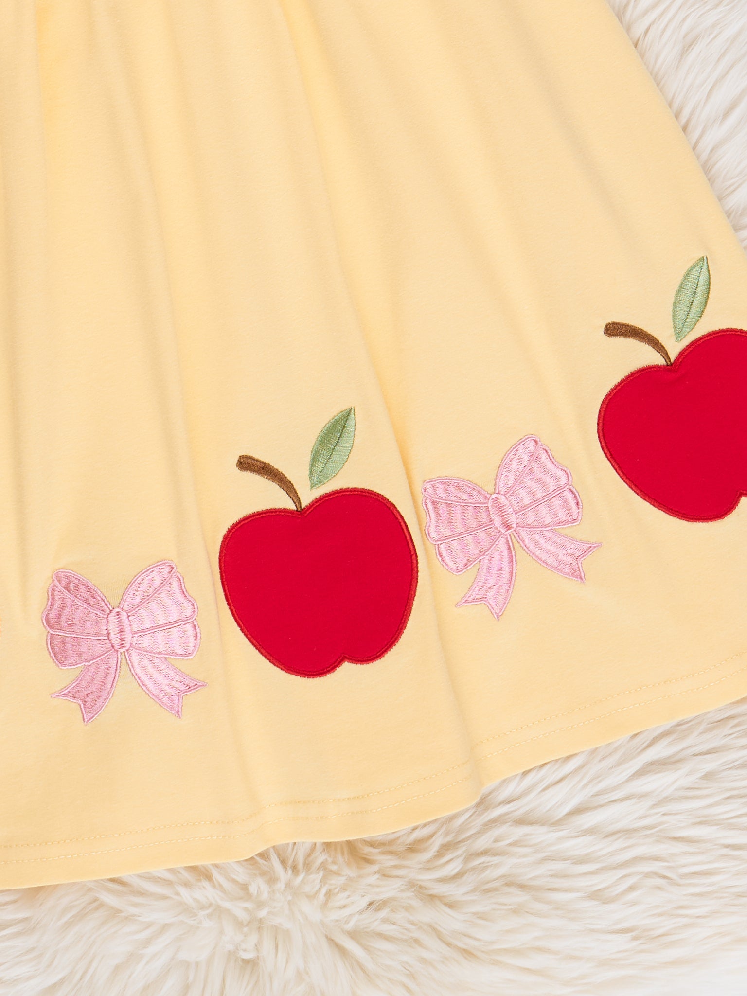 Sunshine & Apples Cotton Ruffle Dress - Marie Nicole Clothing
