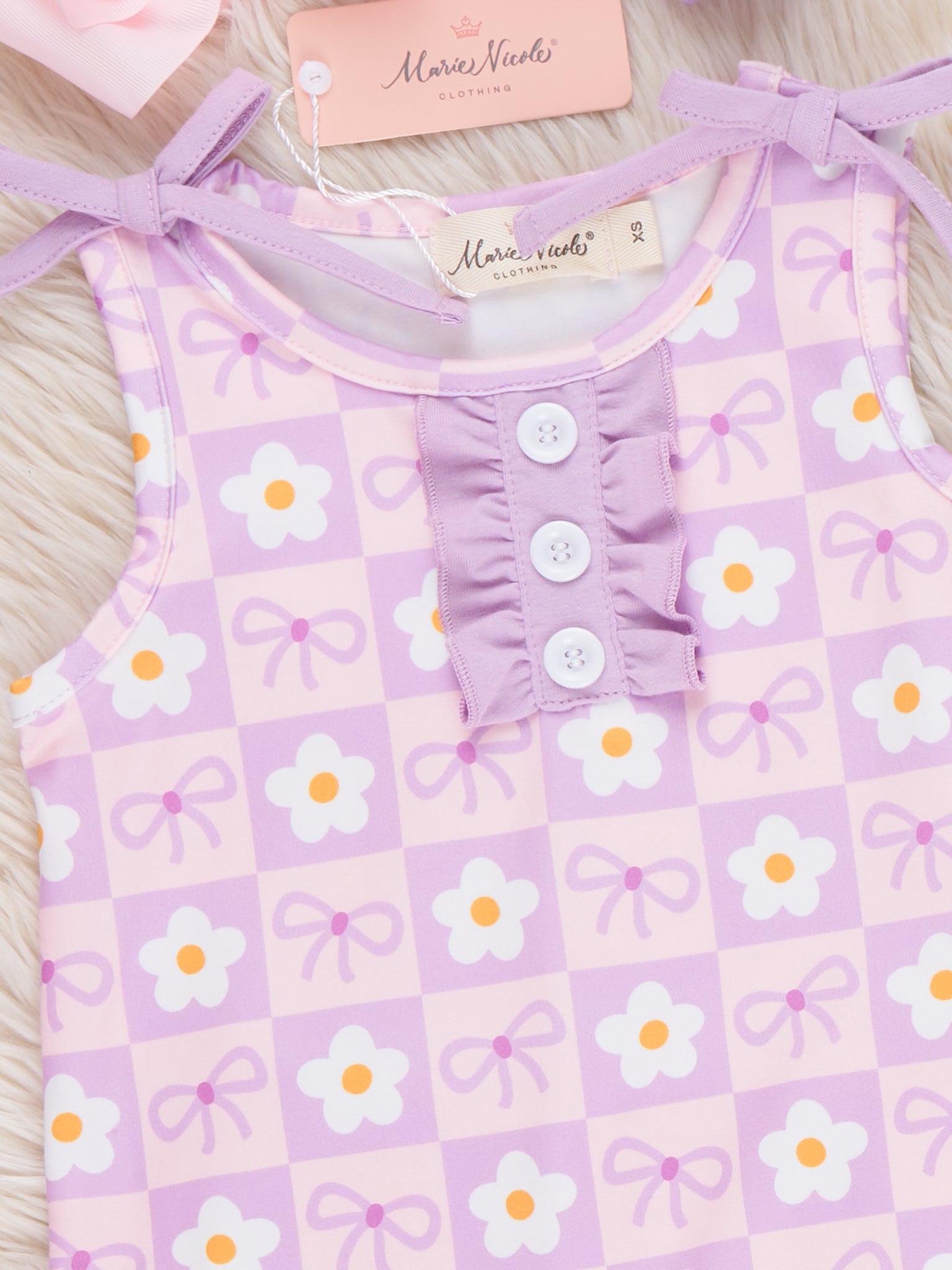 Sweet Bow Blossom Ruffle Outfit - Marie Nicole Clothing