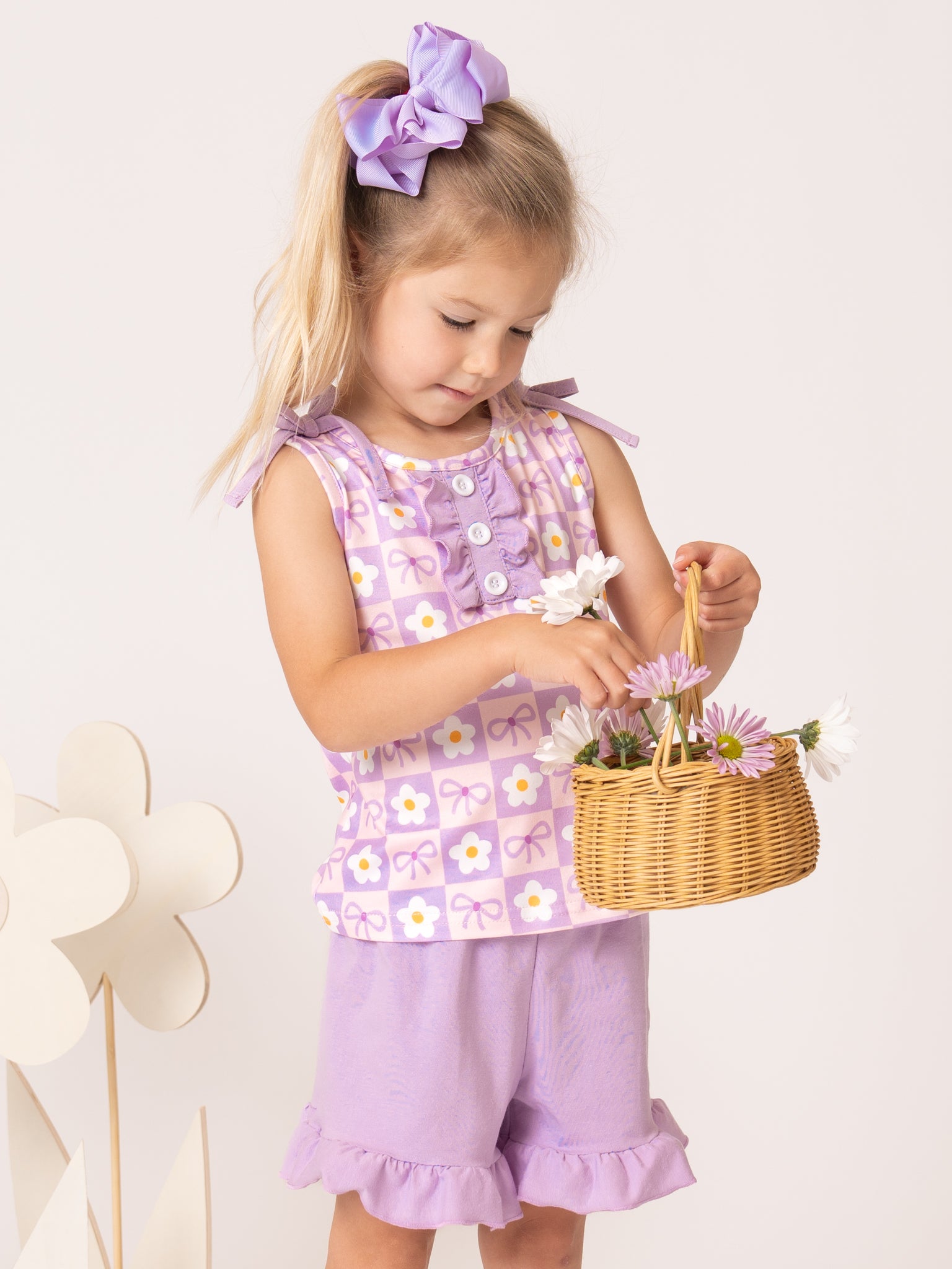 Sweet Bow Blossom Ruffle Outfit - Marie Nicole Clothing