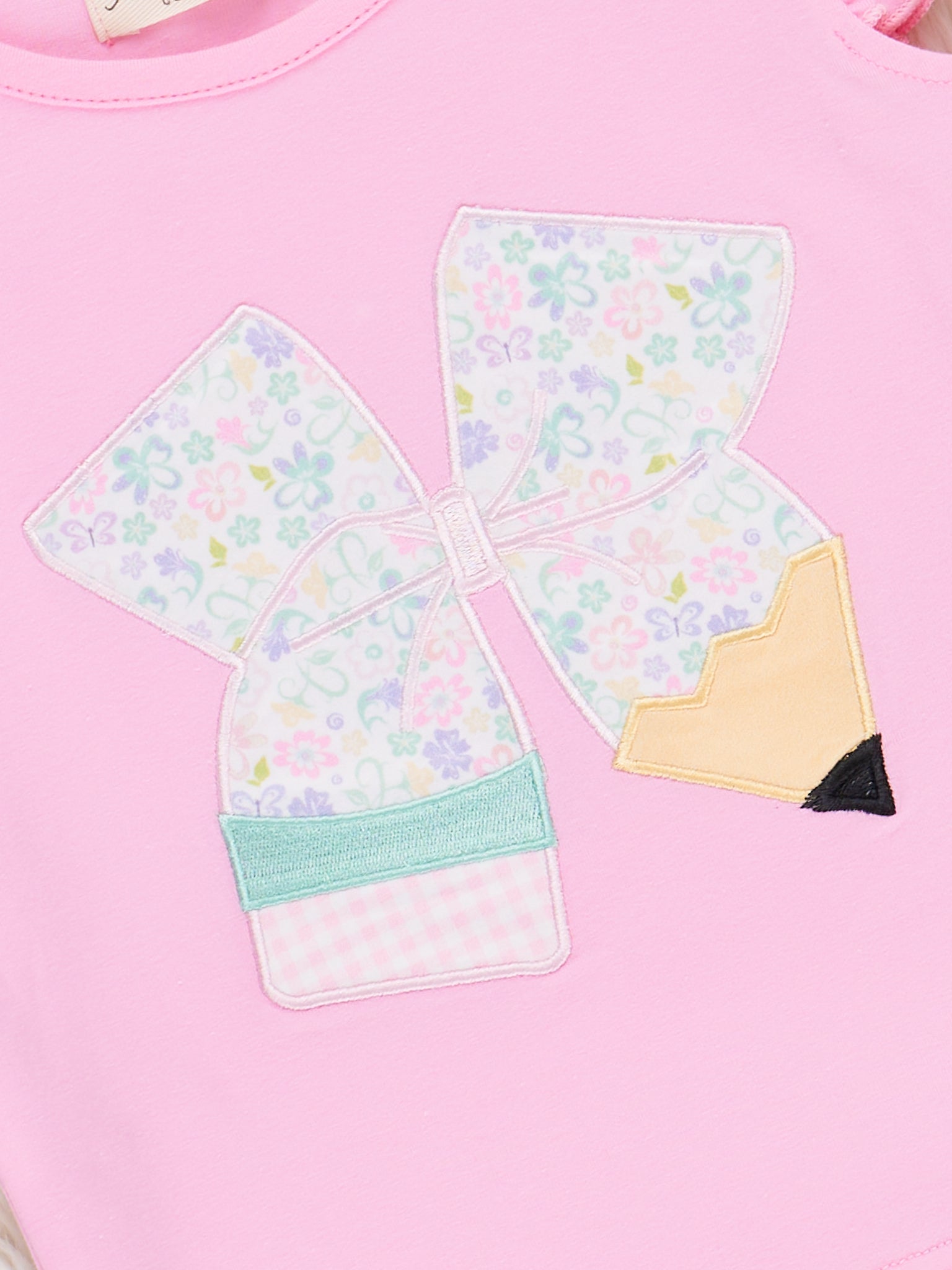 Sweet Embroidered Pencil Bows Ruffle Outfit - Marie Nicole Clothing