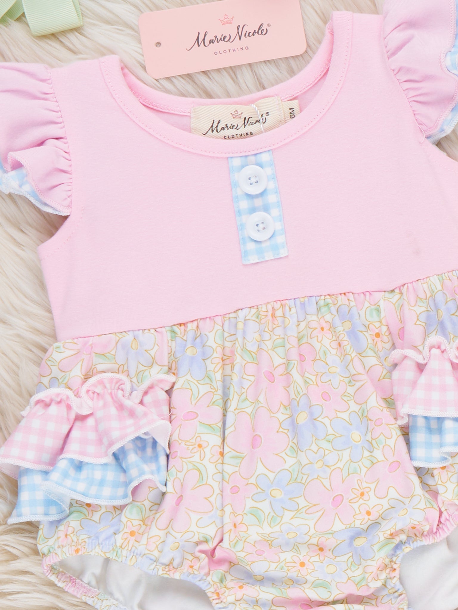 Sweet Meadow Ruffle Romper - Marie Nicole Clothing