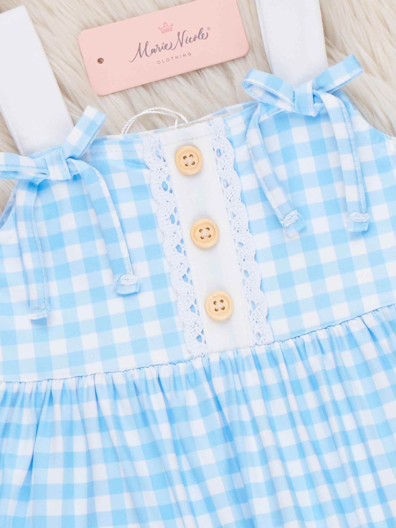 Sweet Swing Baseball Embroidered Ruffle Dress - Marie Nicole Clothing