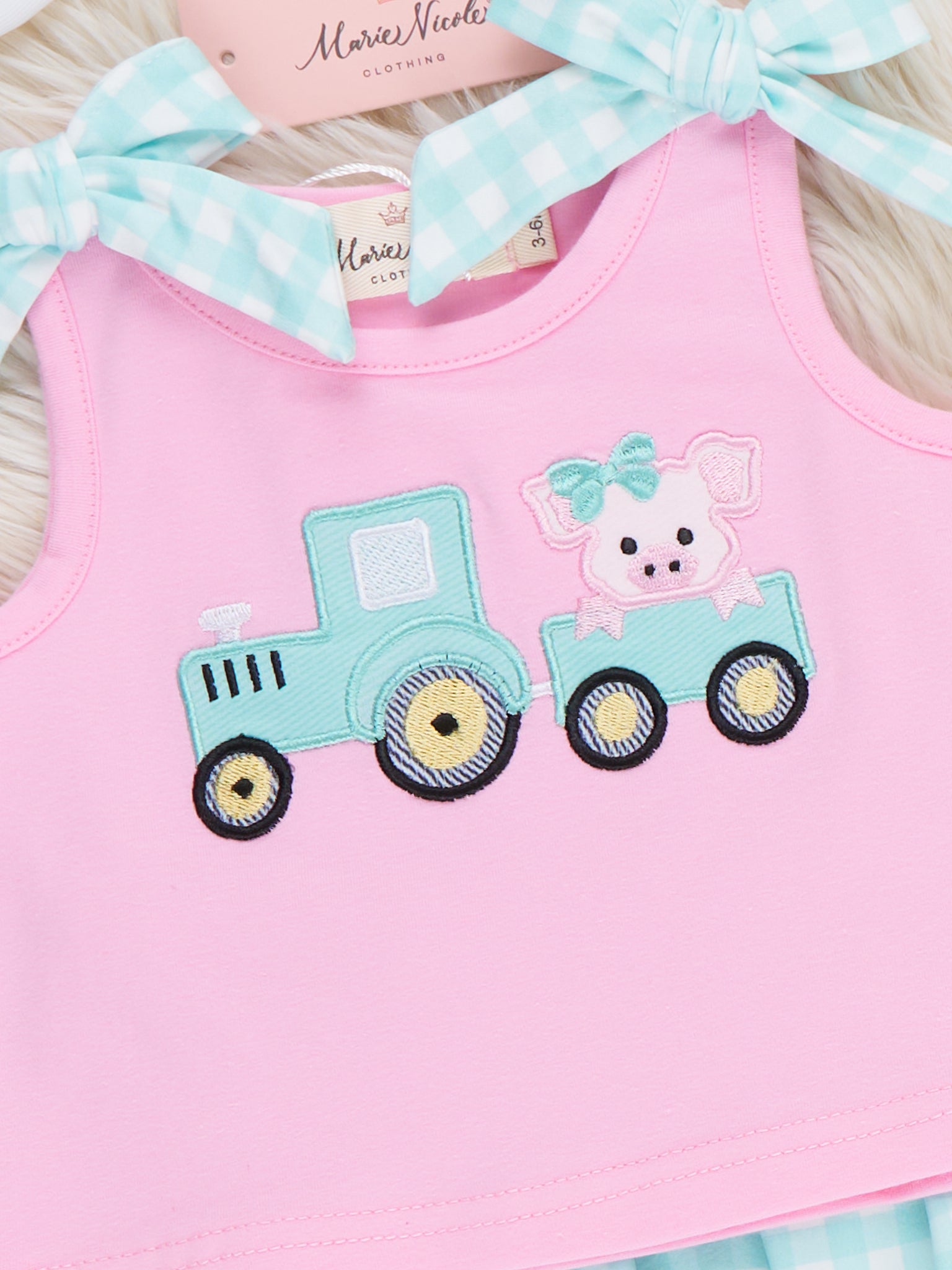 Tractor Tots Embroidered Bubble Outfit - Marie Nicole Clothing