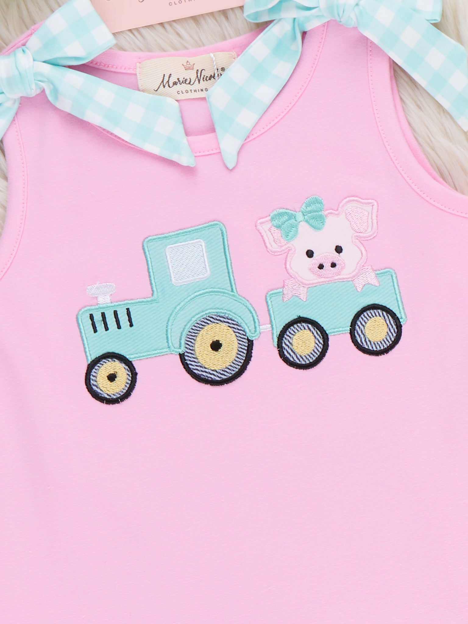 Tractor Tots Embroidered Ruffle Outfit - Marie Nicole Clothing
