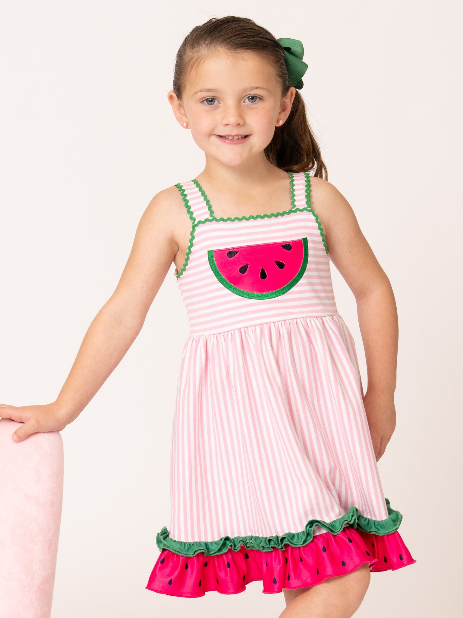 Red & Green Embroidered Christmas Dress Red & Green Embroidered Christmas Dress