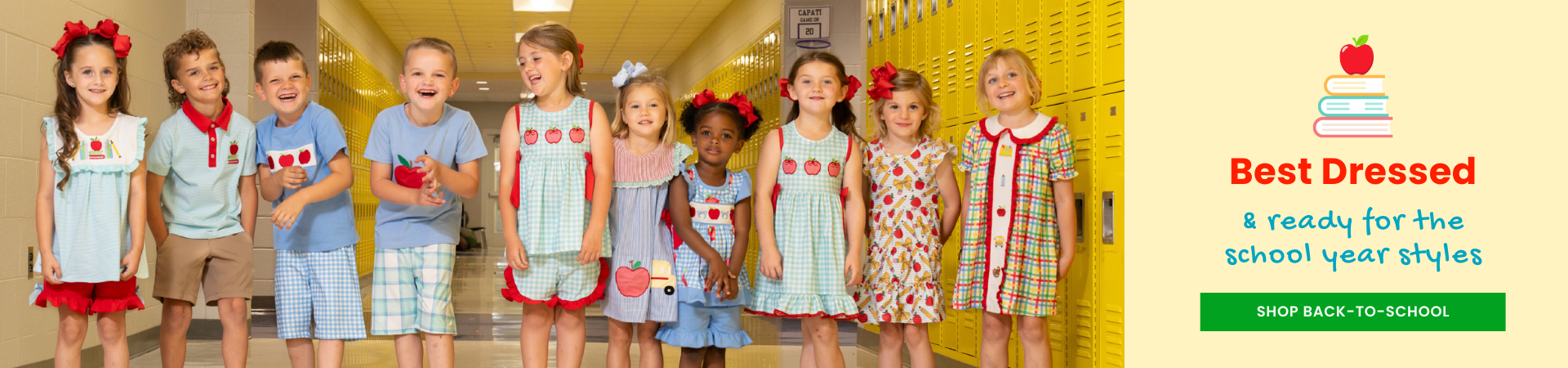 school kids dressed in MNC back to school outfits
