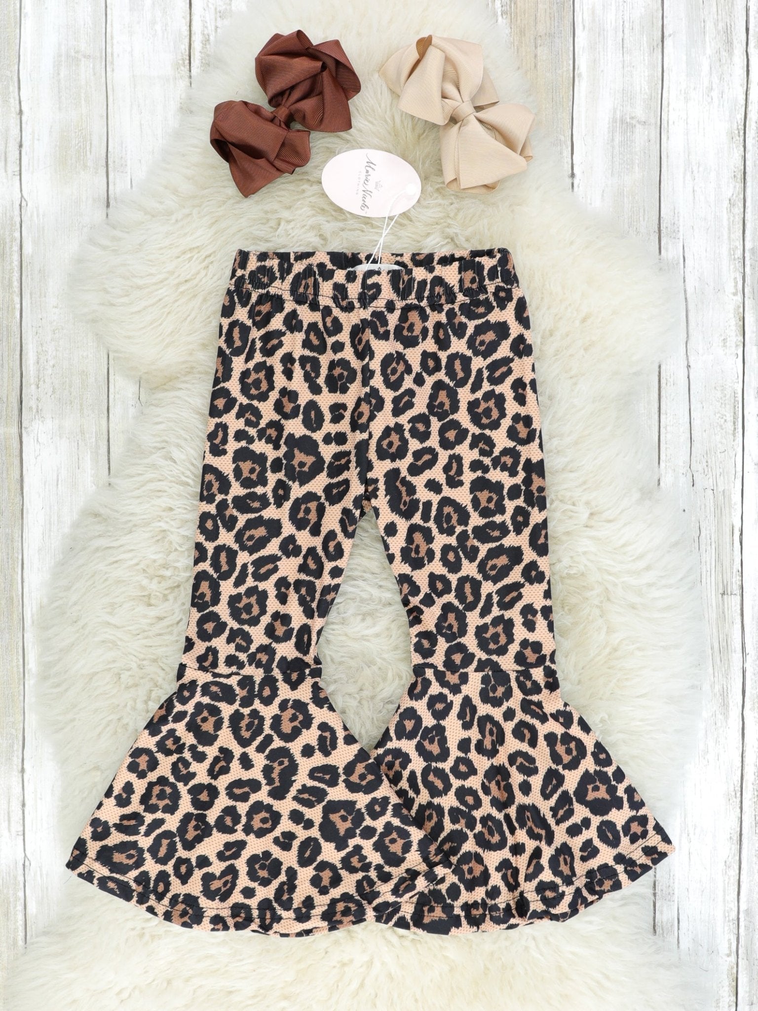 Mom & Me Leopard Bell Bottoms - Marie Nicole Clothing