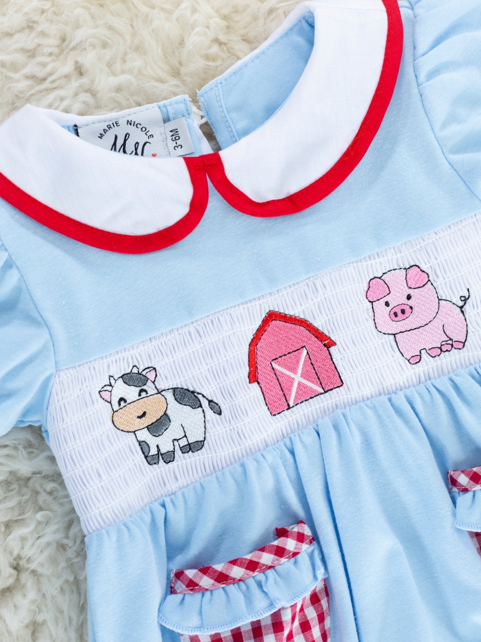 Farm Friends Ruffle Romper - Marie Nicole Clothing