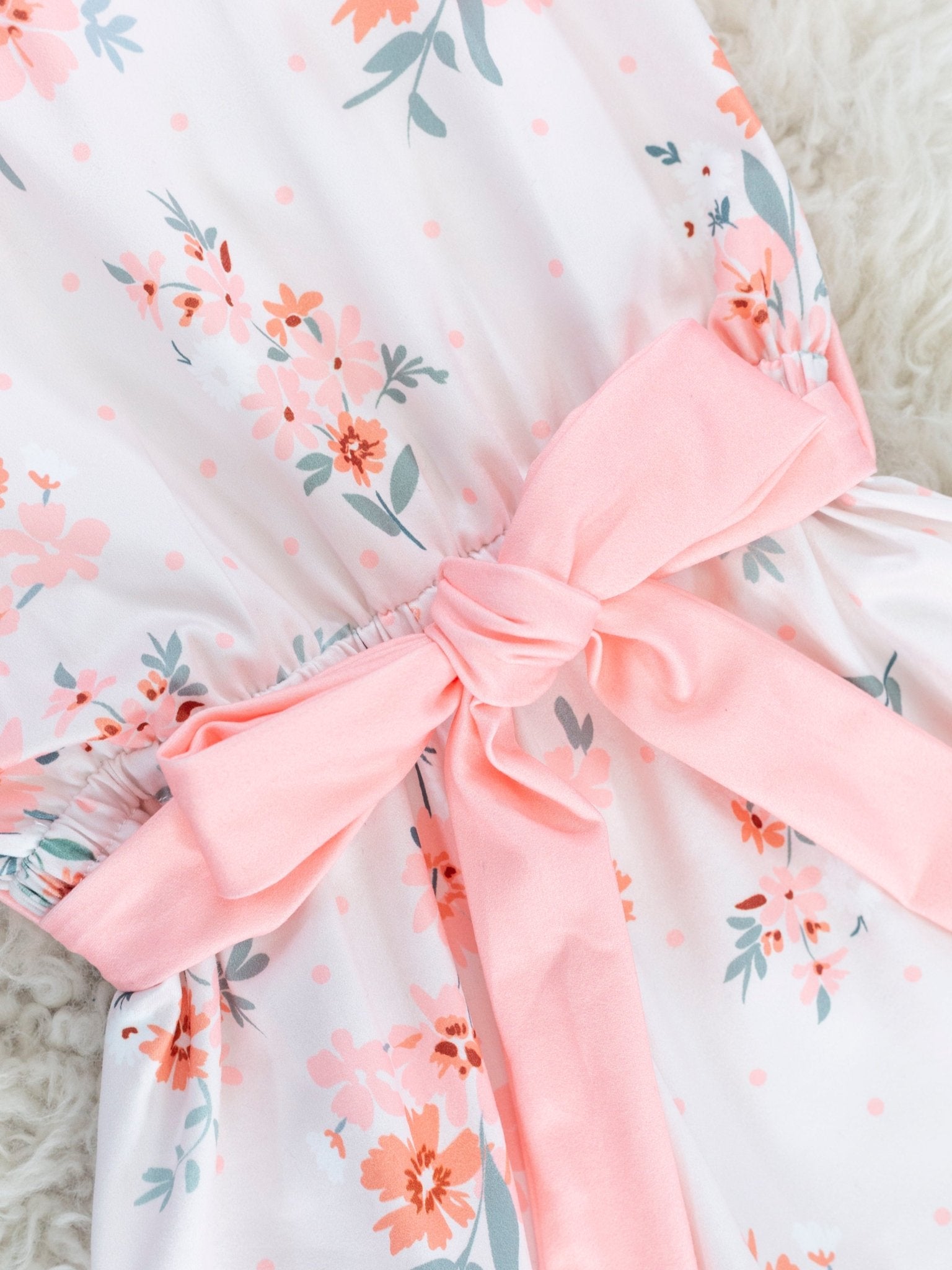 Peach Aster Ruffle Jumpsuit - Marie Nicole Clothing