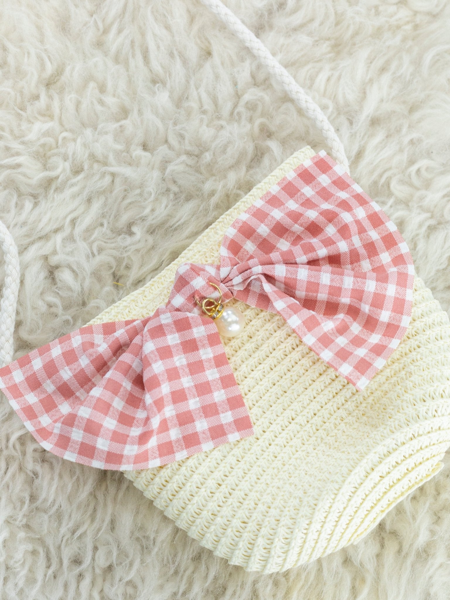Cream Bucket Bag Purse - Marie Nicole Clothing