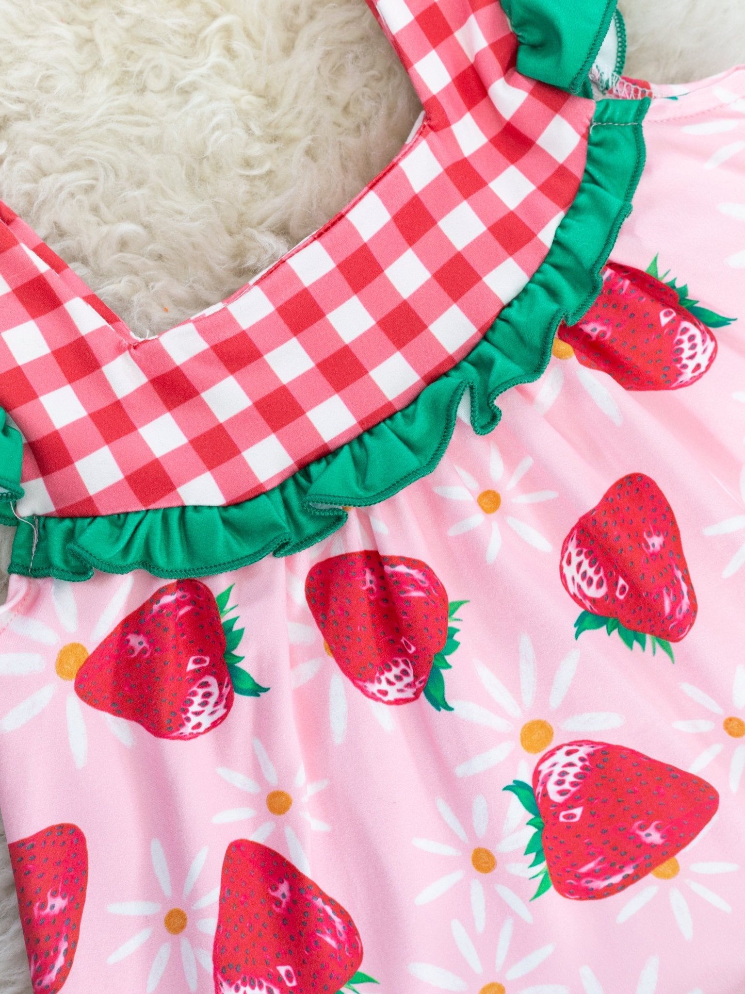 Floral Strawberry Ruffle Outfit - Marie Nicole Clothing