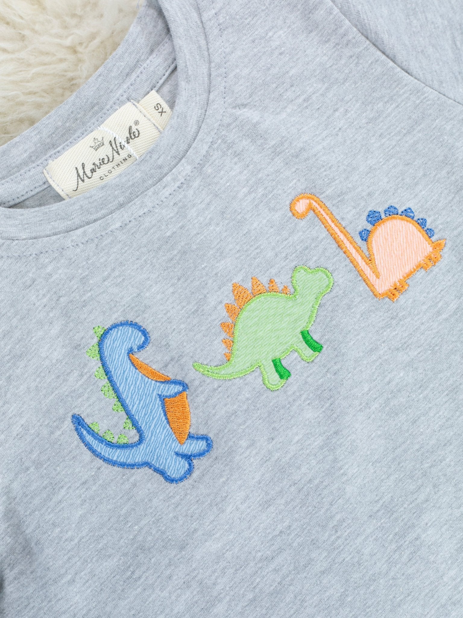 Grey Dinosaur Outfit - Marie Nicole Clothing