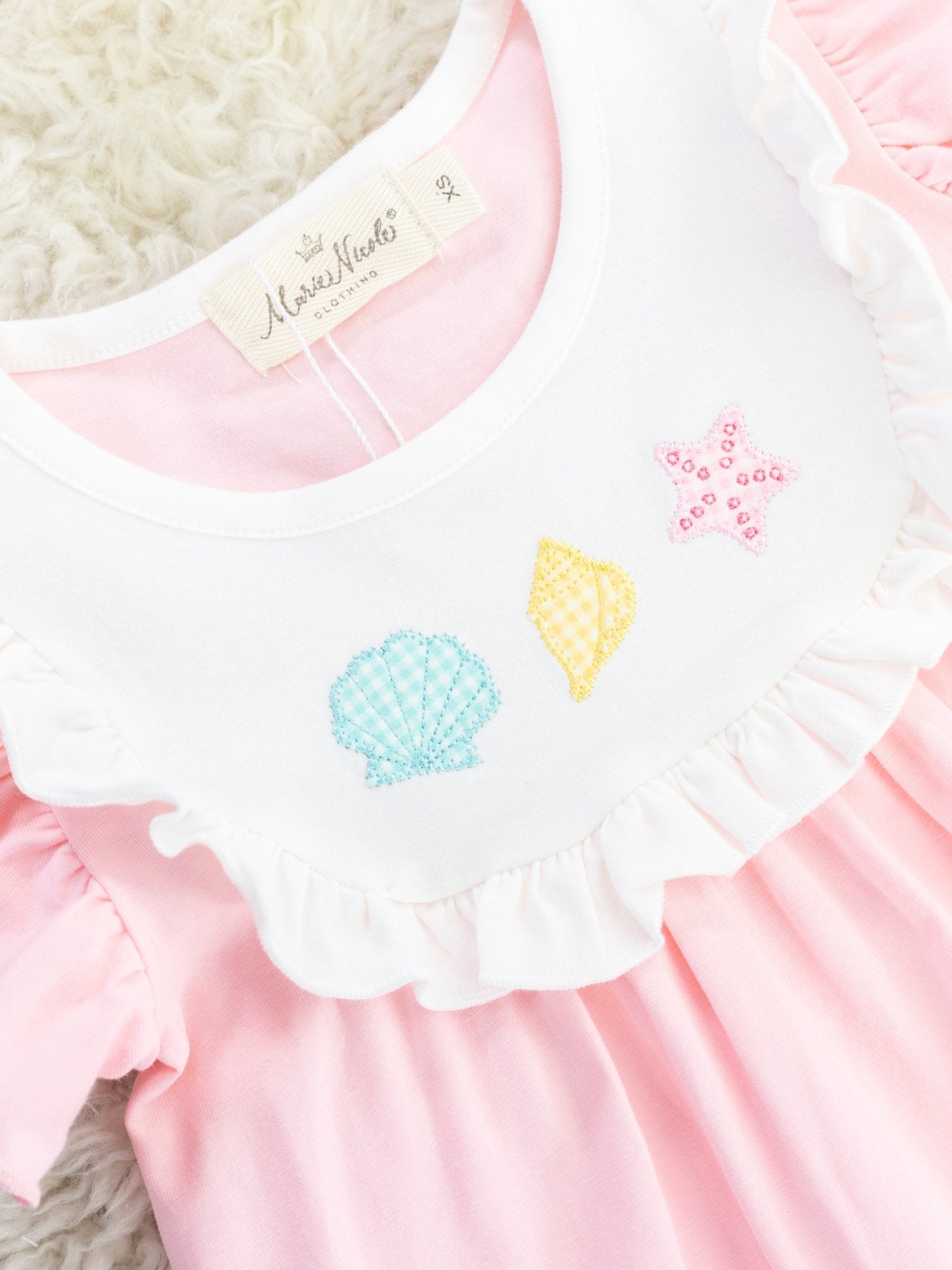 Pink Seashell Bib Collar Outfit - Marie Nicole Clothing
