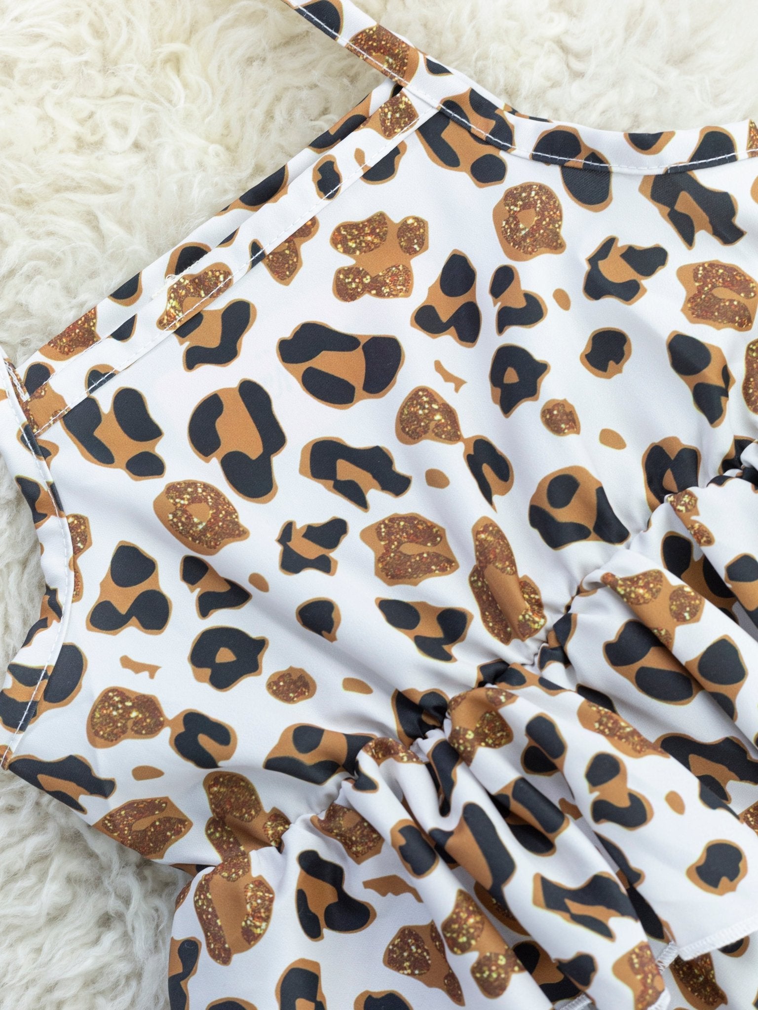 Mom & Me Leopard Ruffle Dress & Romper - Marie Nicole Clothing