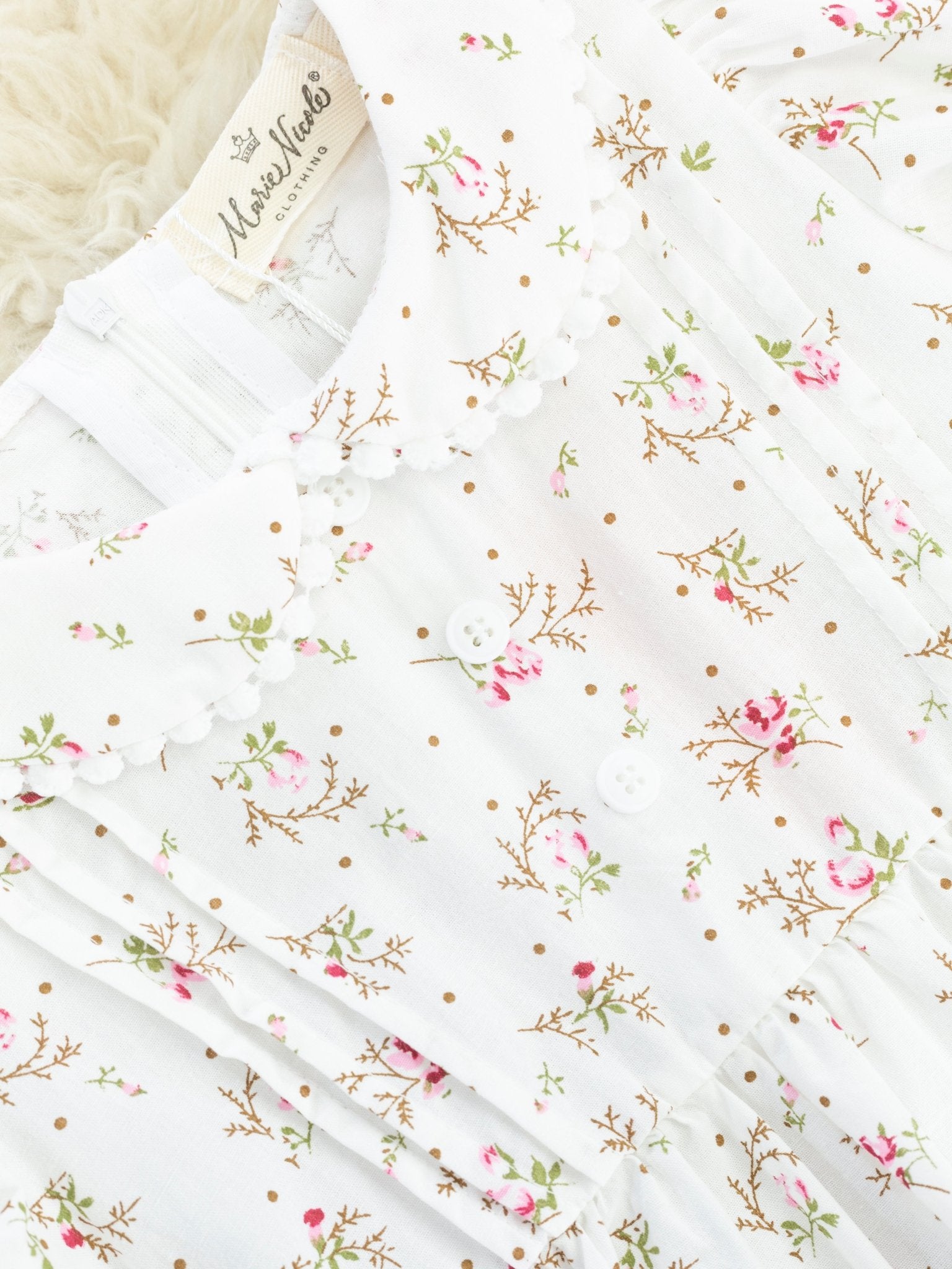 Vintage Pink Floral Dress - Marie Nicole Clothing