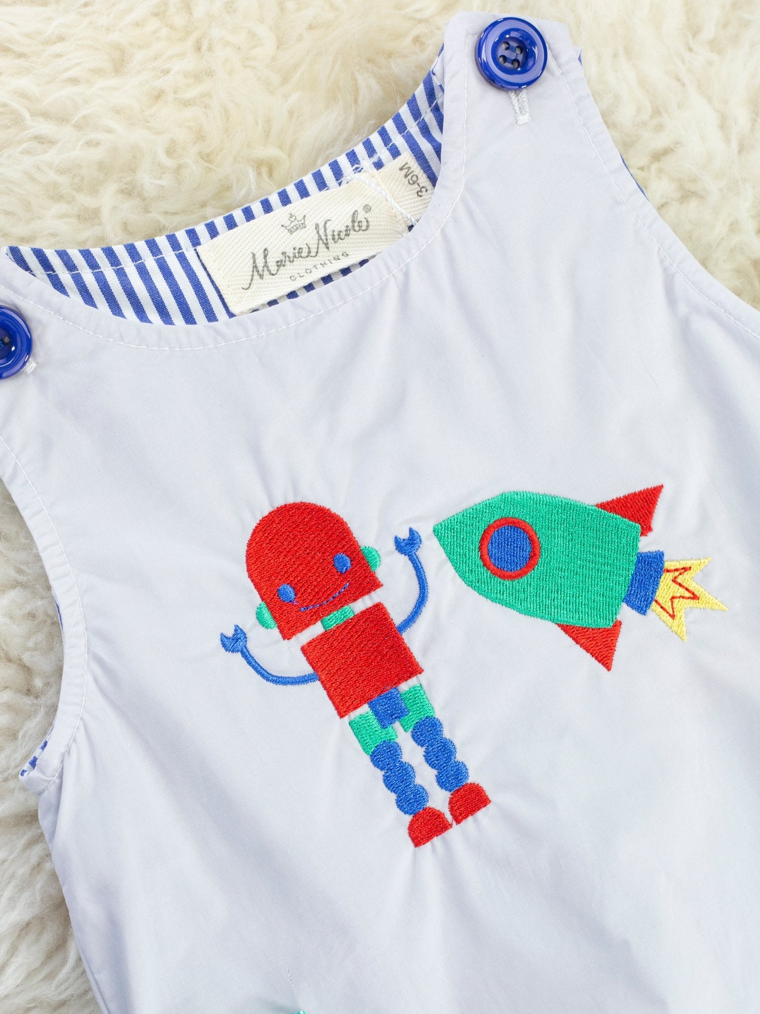Grey Space Robot Johnny - Marie Nicole Clothing