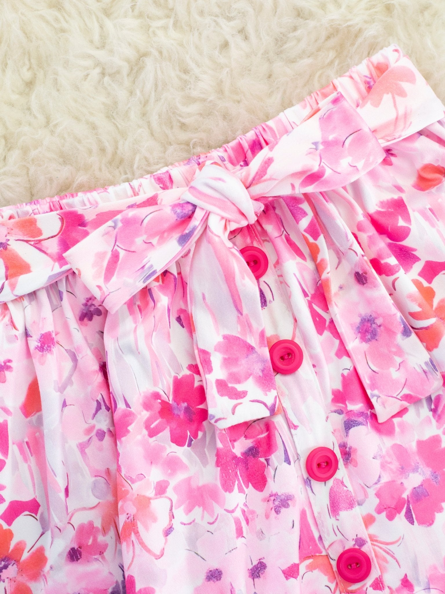 Pink Bunny Floral Ruffle Outfit - Marie Nicole Clothing