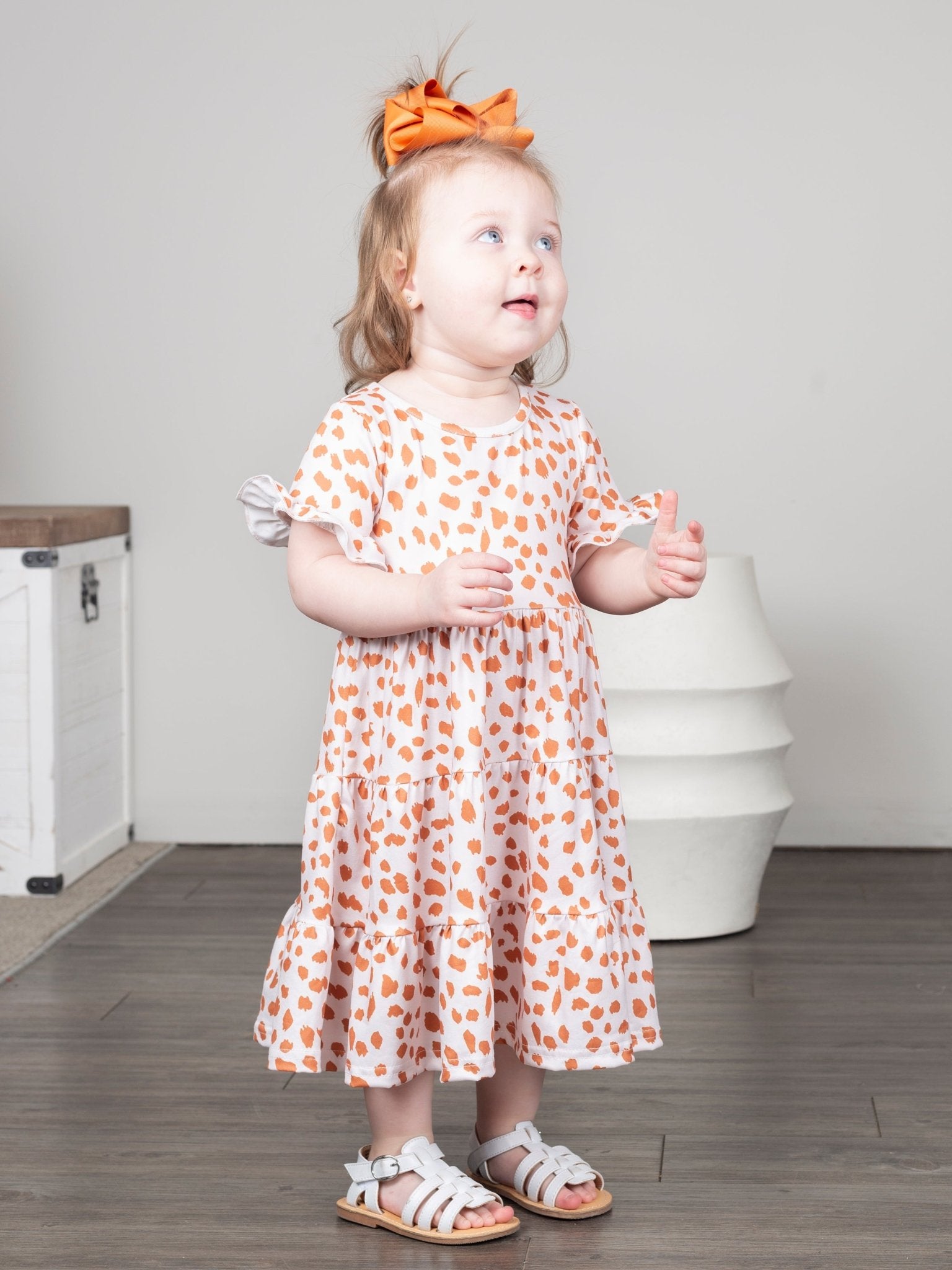 Mom & Me Tiered Cheetah Ruffle Dress - Marie Nicole Clothing