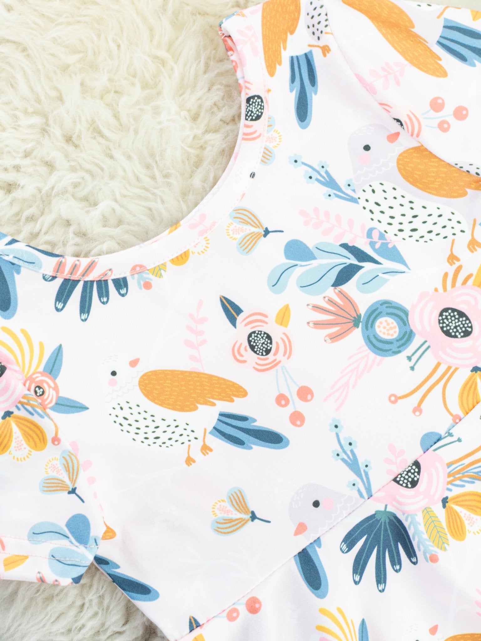 Floral Finch Swing Dress - Marie Nicole Clothing