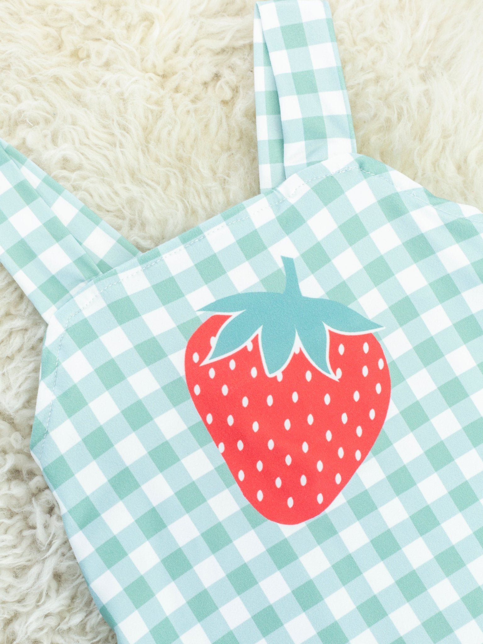 Gingham Strawberry Johnny - Marie Nicole Clothing
