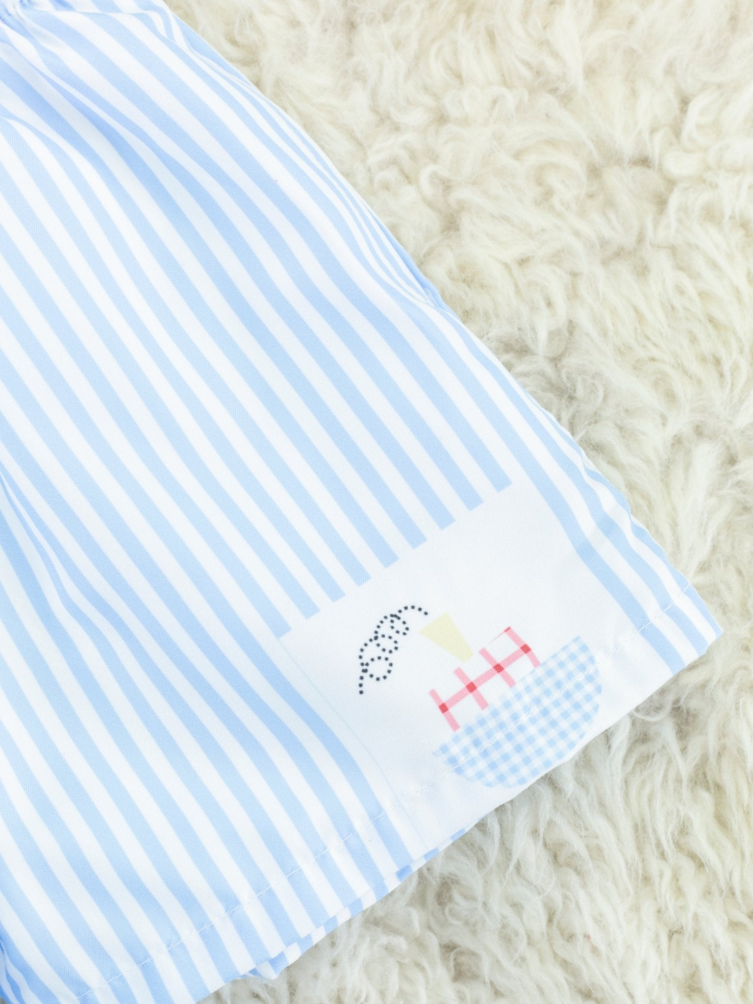 Striped Steamboat Swim Trunks - Marie Nicole Clothing
