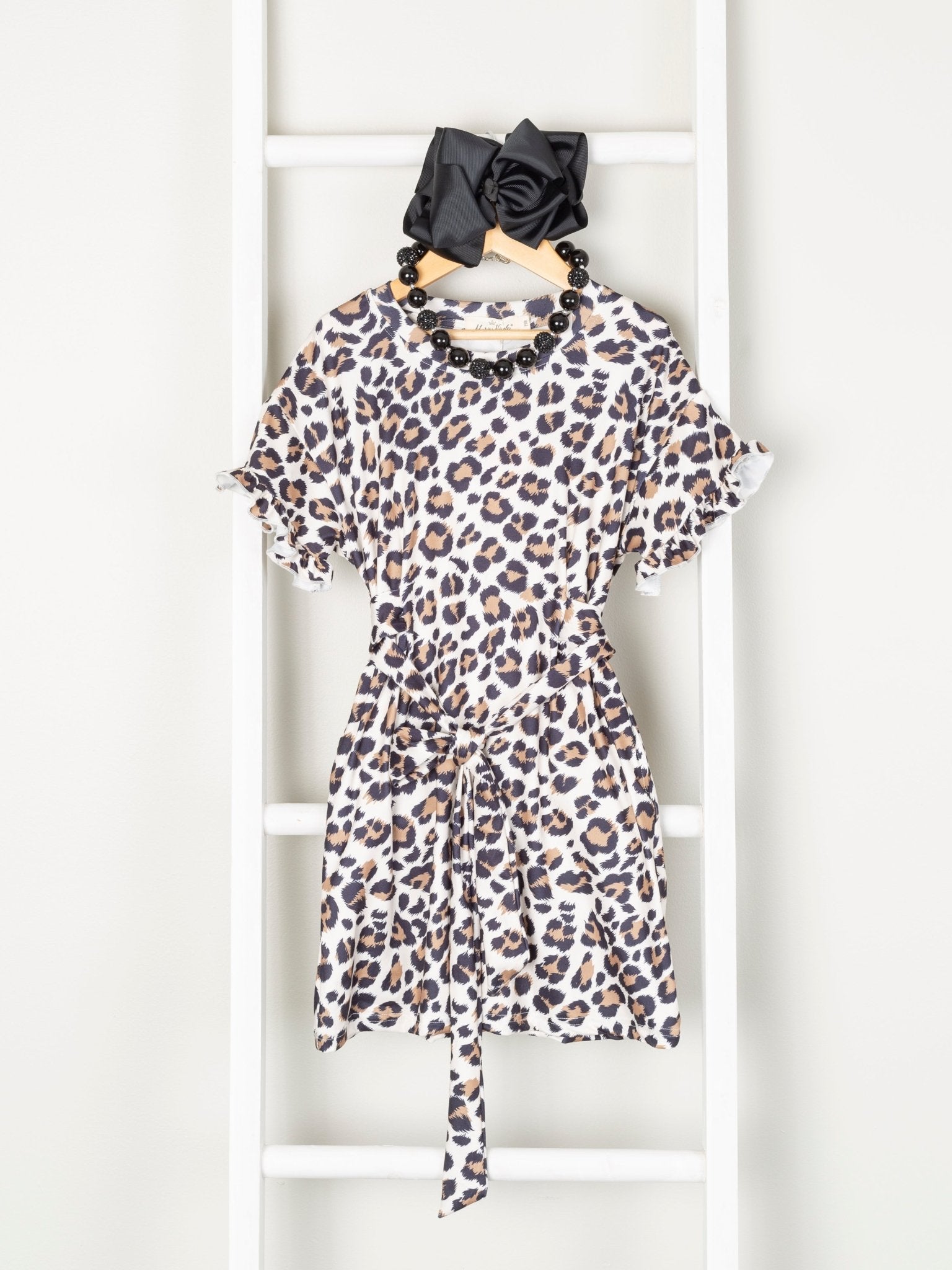 Mom & Me Leopard Tie Dress & Romper - Marie Nicole Clothing